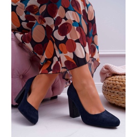 Bombas femininas Sergio Leone PB200 camurça azul marinho selva azul-marinho 2