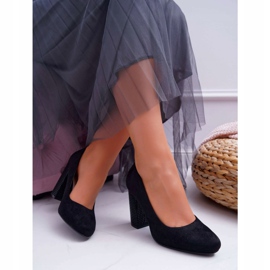 Bombas femininas Sergio Leone PB200 camurça preta Selva preto 2