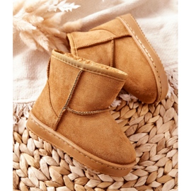 FRROCK Botas de neve juvenis quentes para crianças Khaki Gooby amarelo 1