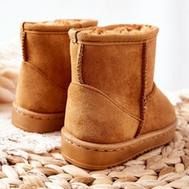 FRROCK Botas de neve juvenis quentes para crianças Khaki Gooby amarelo 2