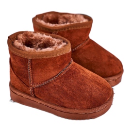 FRROCK Botas de neve juvenis quentes para crianças Khaki Gooby marrom 1