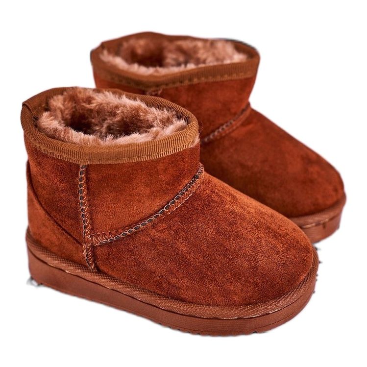 FRROCK Botas de neve juvenis quentes para crianças Khaki Gooby marrom 1