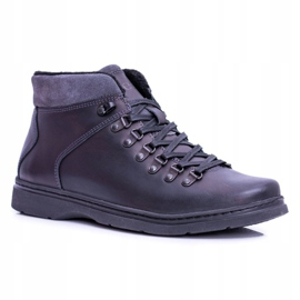 Botas quentes masculinas Neex Couro Preto Botas Timmo 1
