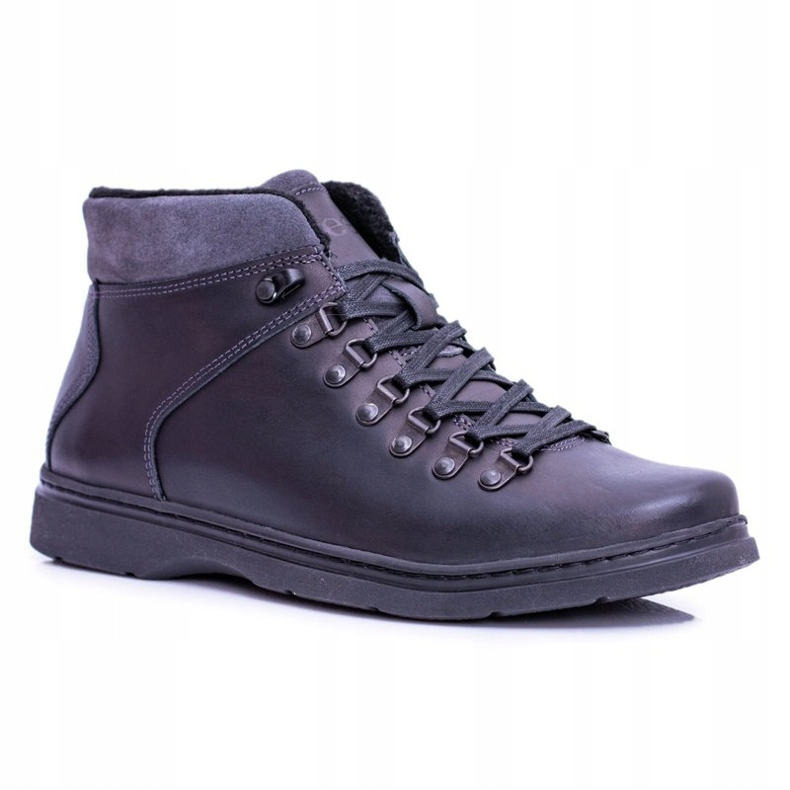 Botas quentes masculinas Neex Couro Preto Botas Timmo 1