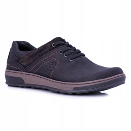 KOMODO Sapatos masculinos negros casuais Ventrillo preto 1