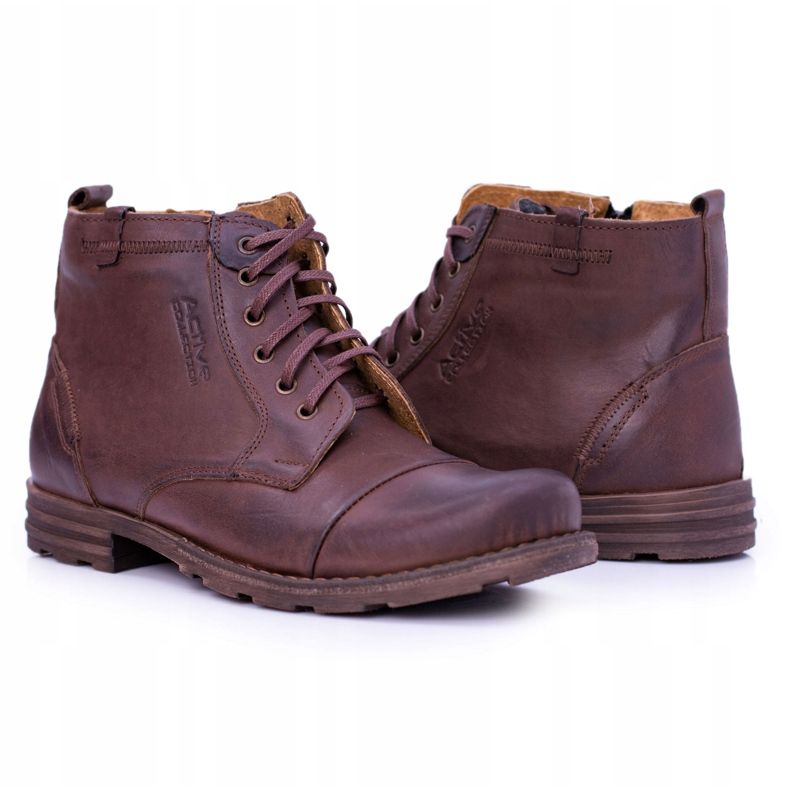 Polbut Botas quentes masculinas marrons mortale castanho 1