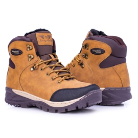 Ax Boxing Tênis de trekking masculino quente Camel Hear com pele marrom 1