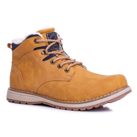 Vico Sapatos de trekking masculinos quentes com lã de camelo Nuss castanho 1