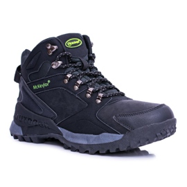 Mckeylor Sapatos de trekking masculinos pretos aquecidos com lã de padava 1