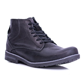 Botas de couro masculino com zíper preto quente Komodo 731 1