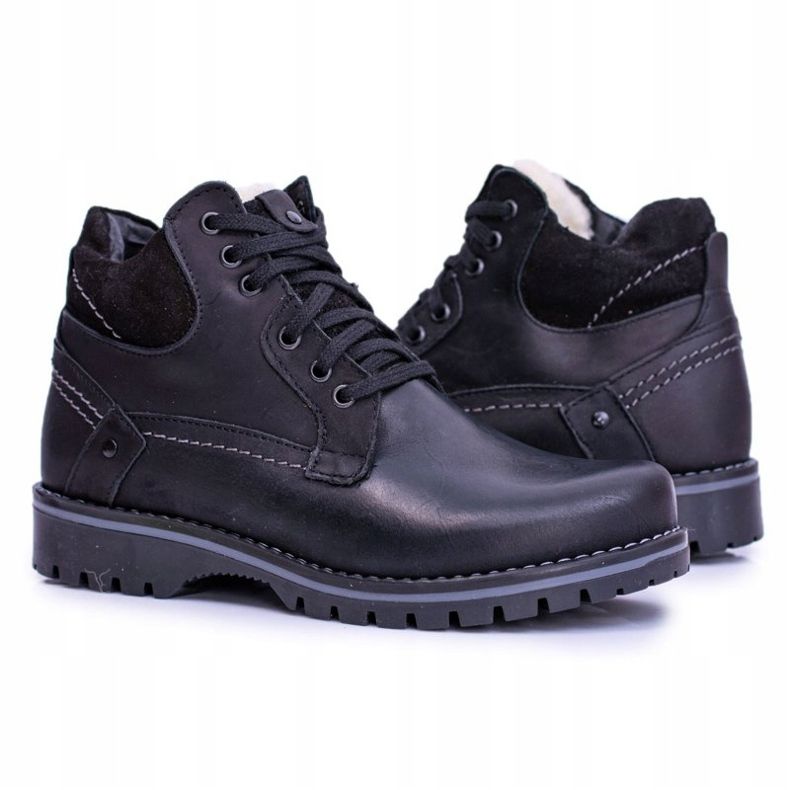 Botas masculinas e juvenis pretas aquecidas com lã Komodo 885 preto 2 Botas masculinas e juvenis pretas aquecidas com lã Komodo 885 preto 2