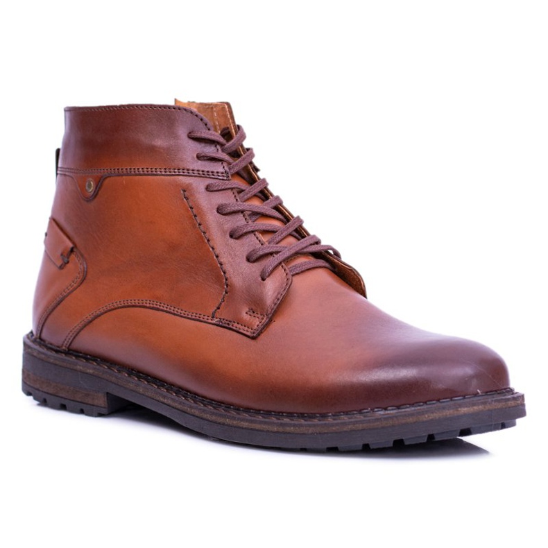 Iguana Botas masculinas marrons, botas quentes de couro Devenor castanho 1 Iguana Botas masculinas marrons, botas quentes de couro Devenor castanho 1