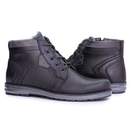 Polbut Botas quentes masculinas negras Verno preto 1