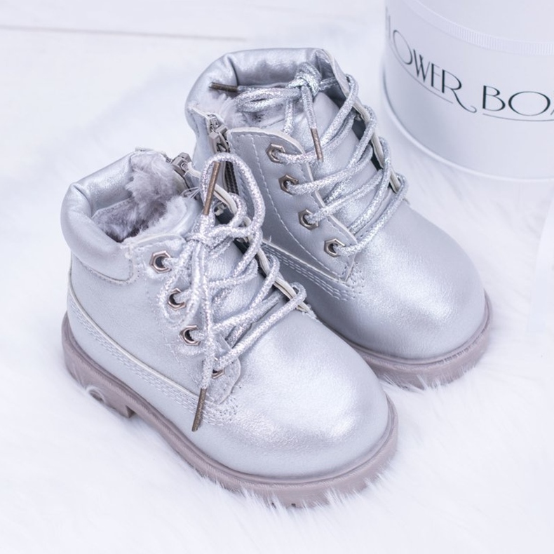 FRROCK Botas Dexter Trappers com isolamento de prata para crianças 2