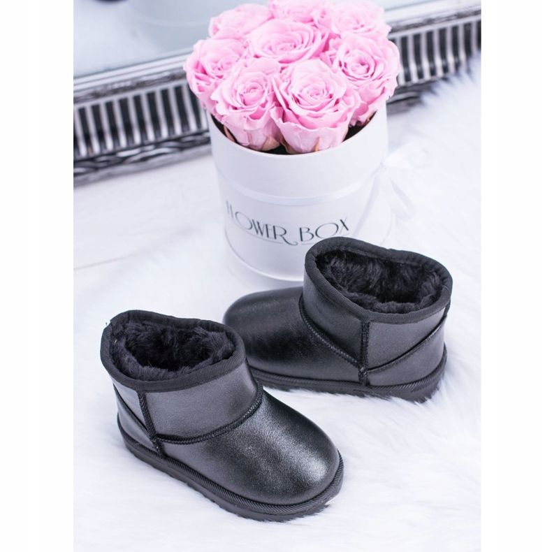 FRROCK Botas de neve infantis quentes para crianças Scooby preto 2