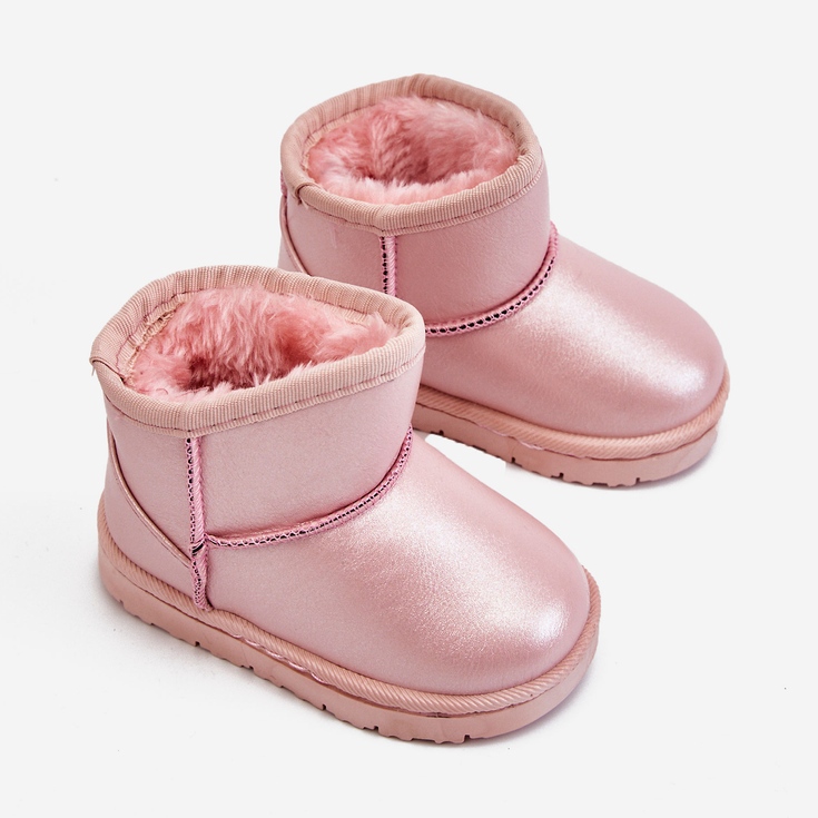 FRROCK Botas Scooby de neve rosa para crianças quentes 2