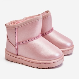 FRROCK Botas Scooby de neve rosa para crianças quentes 1