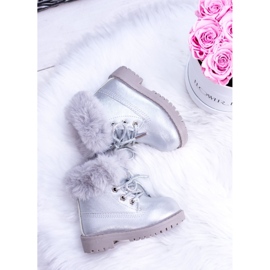 BM Trappers Fobos de Botas Infantis Prateadas Quentes prata prata 1