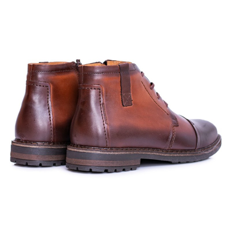 Joker Botas masculinas Botas de couro polonês Cognac Testo castanho 2