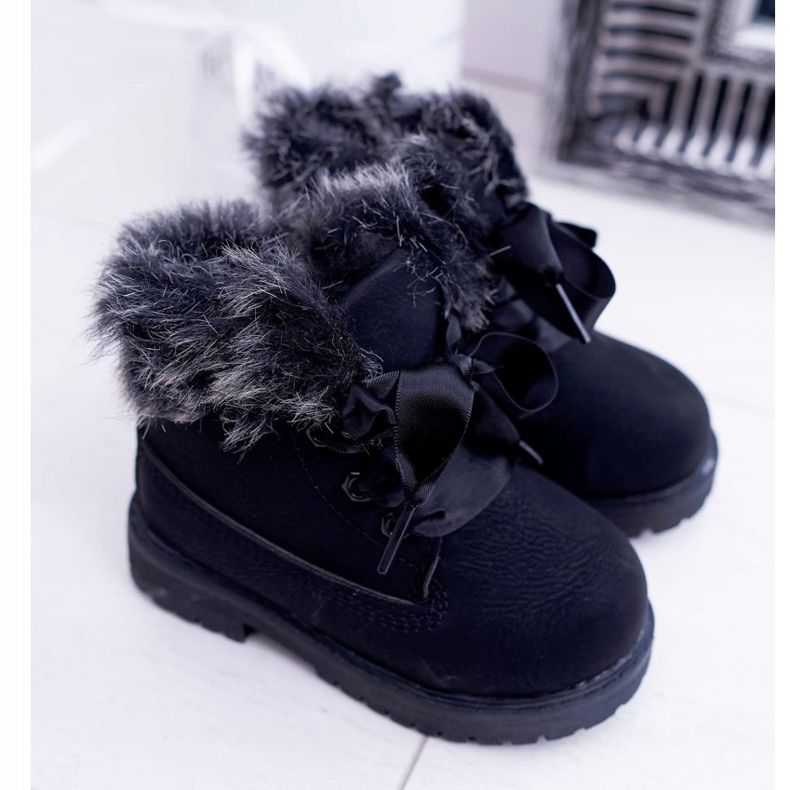 FRROCK Fobos Botas Quentes Negras Infantis preto 1