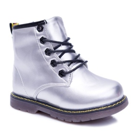 Botas infantis aquecidas com caçadores de peles Silver Debi cinza 1