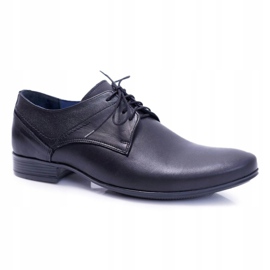Sapatos formais de couro preto Nikopol 1622 masculino 1