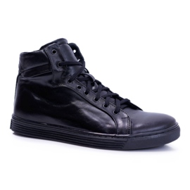 Bednarek Polish Shoes Tênis de couro masculino Bednarek Black Edys preto 6
