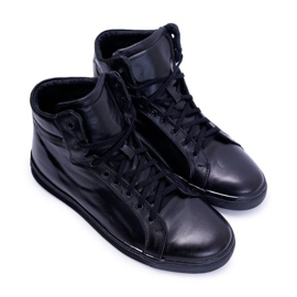 Bednarek Polish Shoes Tênis de couro masculino Bednarek Black Edys preto 5