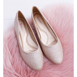 PS1 Bailarinas com glitter dourado Fifi feminino 2