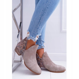 Botas rasteiras femininas Maciejka Spring Couro Bege 04091-04 2