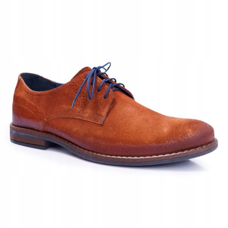 Sapatos casuais masculinos de couro Nikopol Camel Lajos marrom 1
