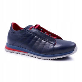 Bednarek Polish Shoes Calçados masculinos Brogues Bednarek esportivos de couro azul marinho Geos azul-marinho 1