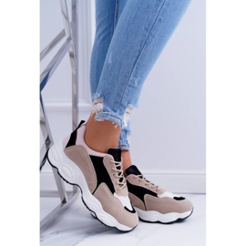 NFR Sapatos esportivos femininos camurça bege pirulito 2