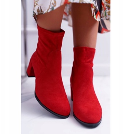 Botas femininas de salto alto Sergio Leone Slip-on vermelho LikeStar 2