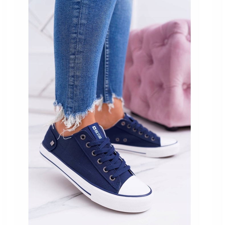 Tênis feminino Big Star Rubber Toe Azul marinho DD274335 2