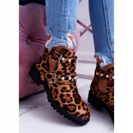 NFR Botas pantera com recortes Cadenza marrom 2