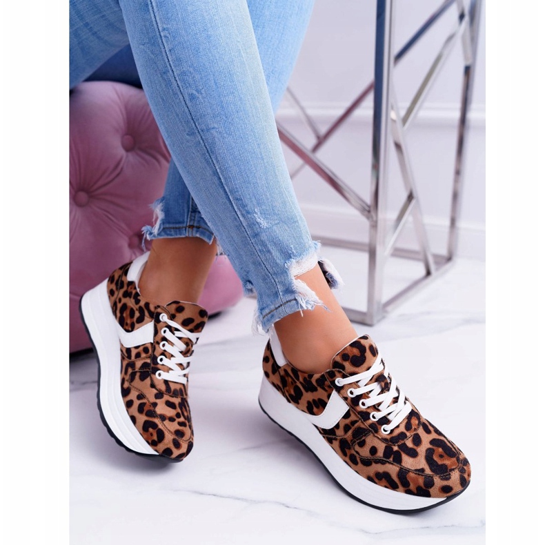 NFR Sapatos esportivos femininos Leopard SportFreak marrom 2