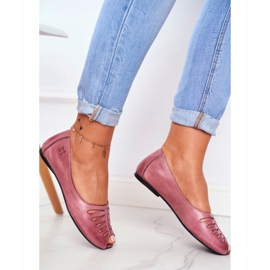 Bailarinas Maciejka Couro Rosa Feminino 03497-15 2
