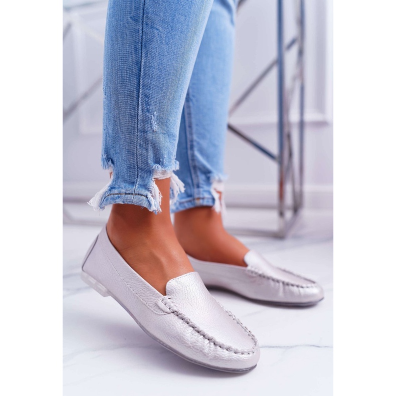 Mocassim feminino Sergio Leone rosa pérola winted 1