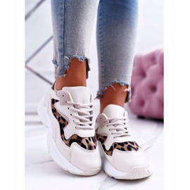 FJ1 Calçados esportivos femininos bege leopardo mezeno branco castanho 2