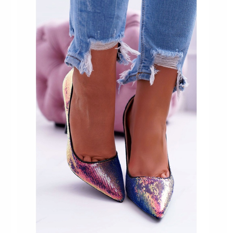 PS1 Sapatilhas femininas iridescentes com lantejoulas CrazyStuff preto 2