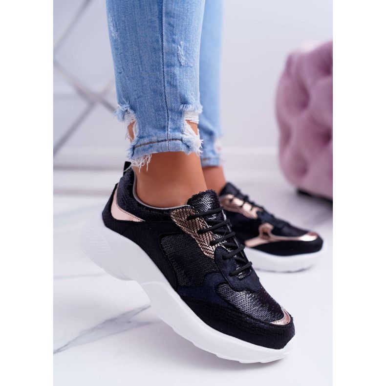 Moow Calçados Esportivos Femininos Black Rendy preto amarelo 2