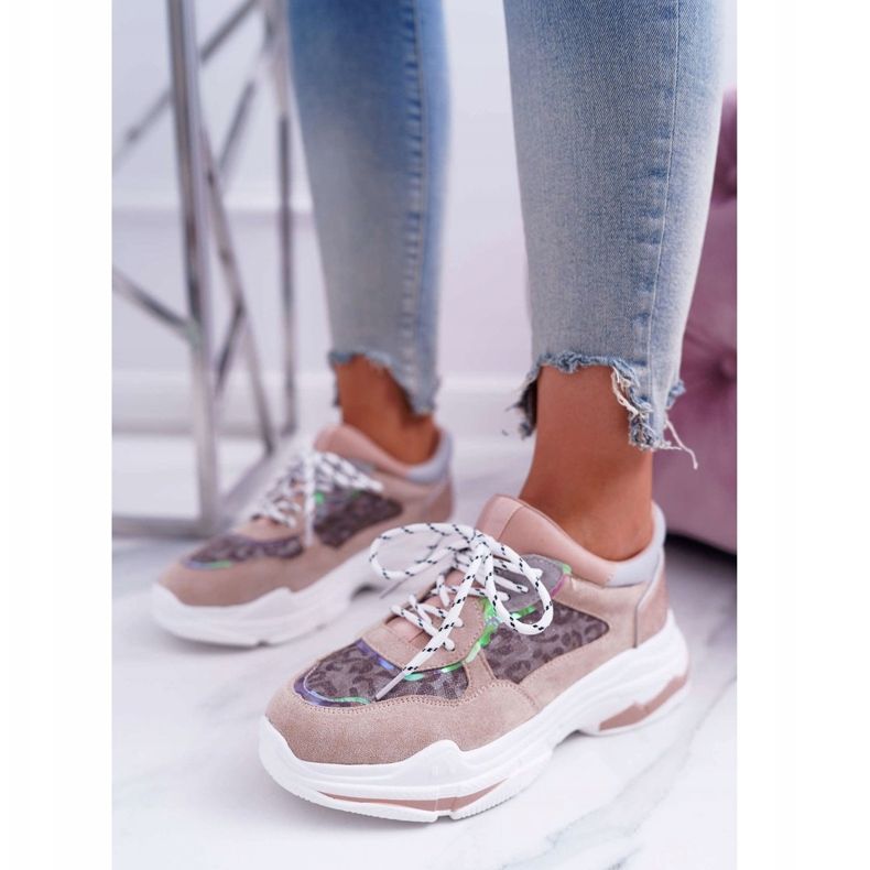 FC1 Calçados esportivos femininos com solado alto rosa cabana 2