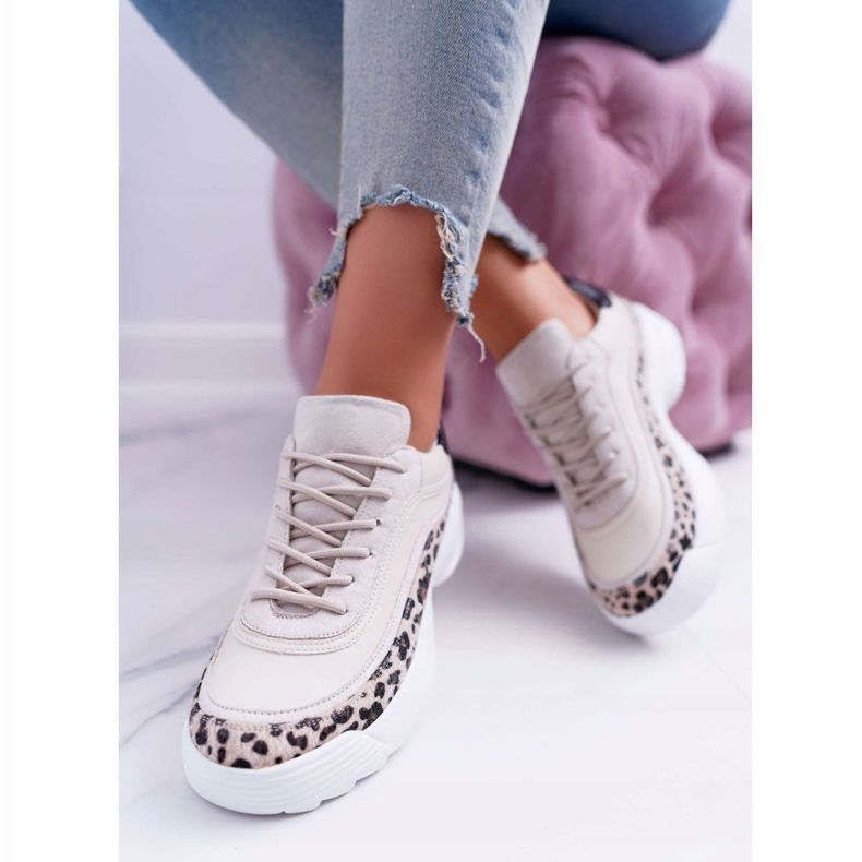 FC1 Sapatos esportivos femininos Leopard Debora bege castanho 2