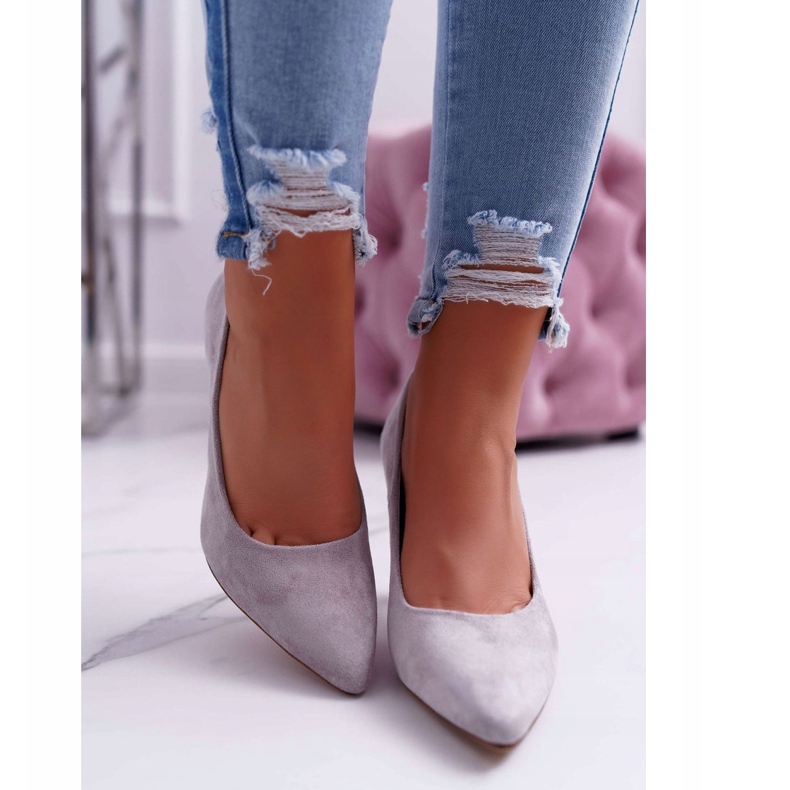 Bombas Femininas Sergio Leone PB139 Grey Felice cinza 2