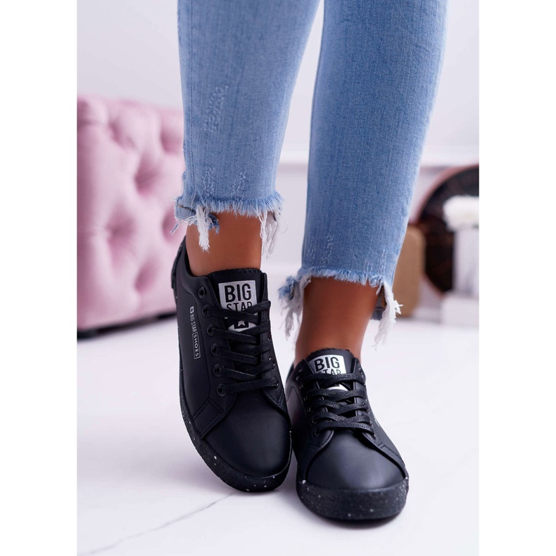 Tênis feminino Big Star Gray Star Black AA274A008 preto 2