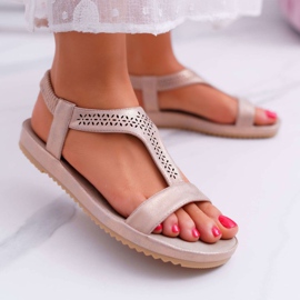 Sandálias femininas lisas rosa S.Barski Emente 1