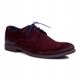 Brogues masculino casual couro Nikopol Burgundy Lajos vermelho 1