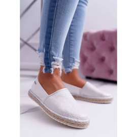 Big Star Alpercatas femininas com sola trançada estrela grande prata DD274770 cinza 1