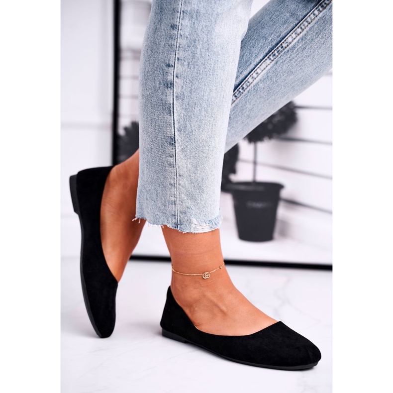 EVE Ballerinas de camurça feminina 9BL02-1031 Lasota preta preto 2